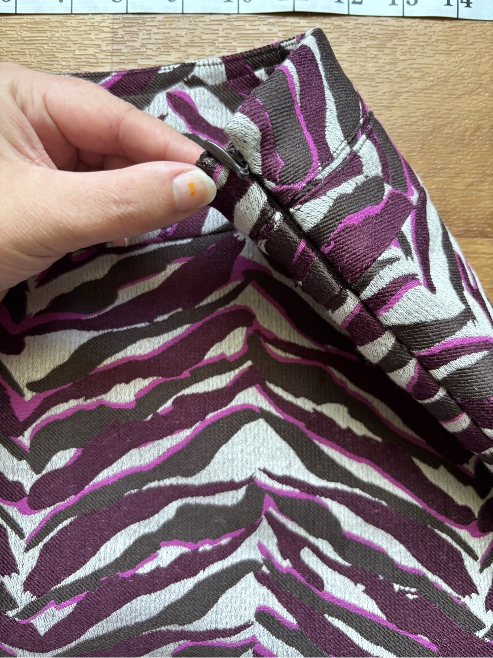 Merona Purple and Black Zebra-Print Mini Skirt - Picture 5 of 12